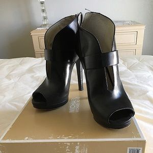 Michael Kors peep toe booties